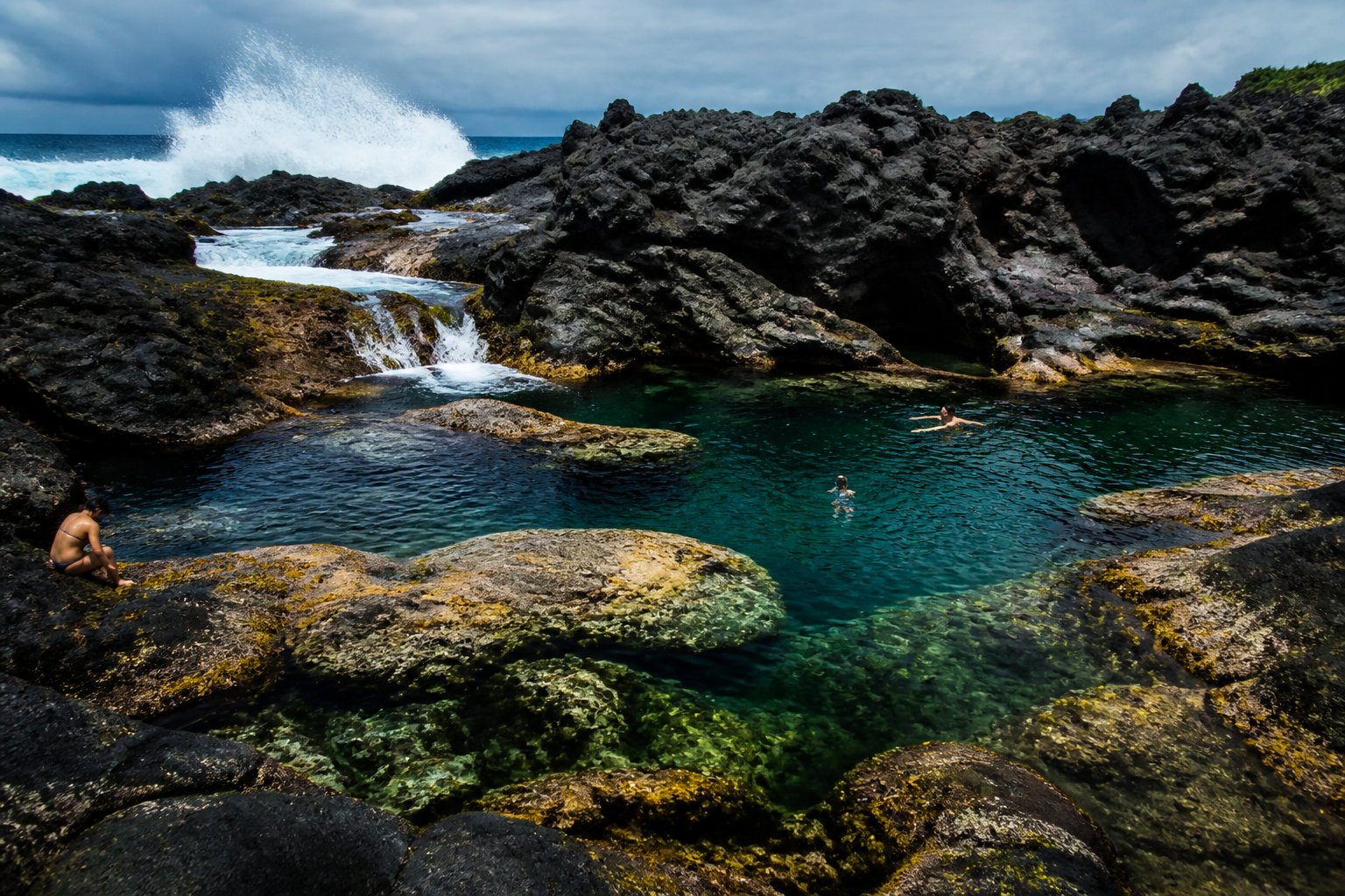 Les piscines naturelle de Grand Fond et leur décor minéral