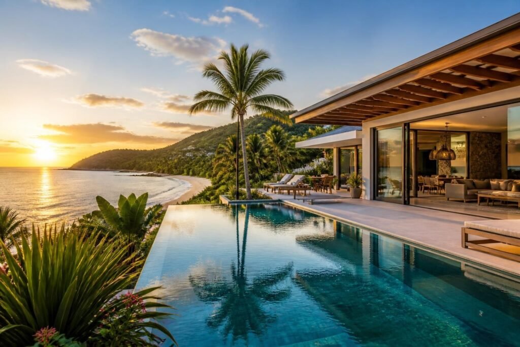 Découvrez les meilleures destinations pour la location de villa de luxe en Guadeloupe et profitez d'un séjour inoubliable entre confort, élégance et paysages paradisiaques.