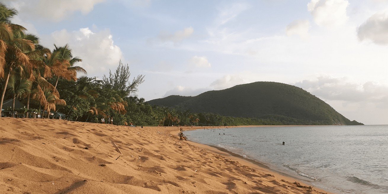 Plage de la grande anse à Deshaies en Guadeloupe