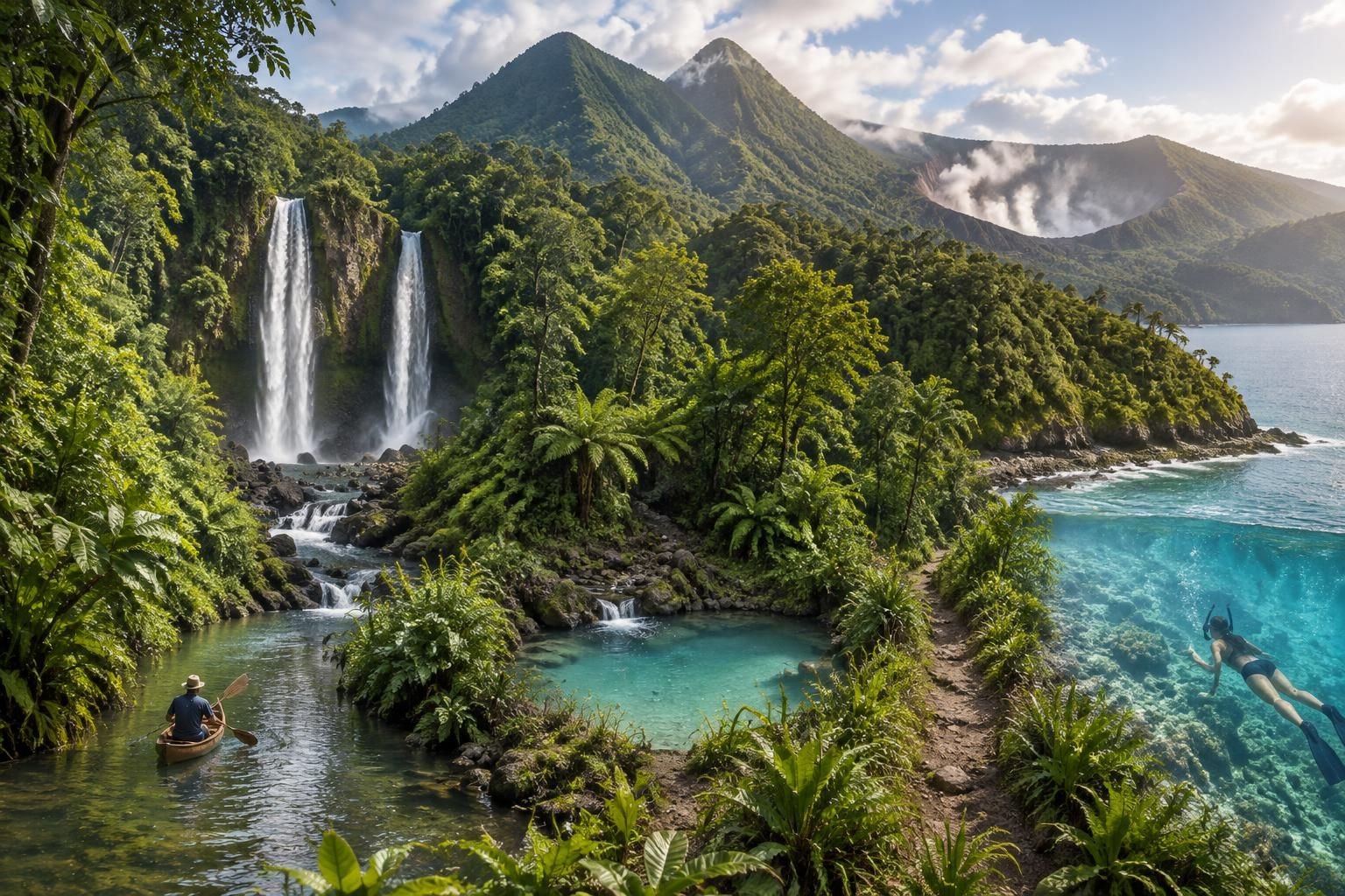 explorez l’île de la dominique : randonnées, cascades, sources chaudes et plages. découvrez 7 incontournables pour vivre un séjour inoubliable.
