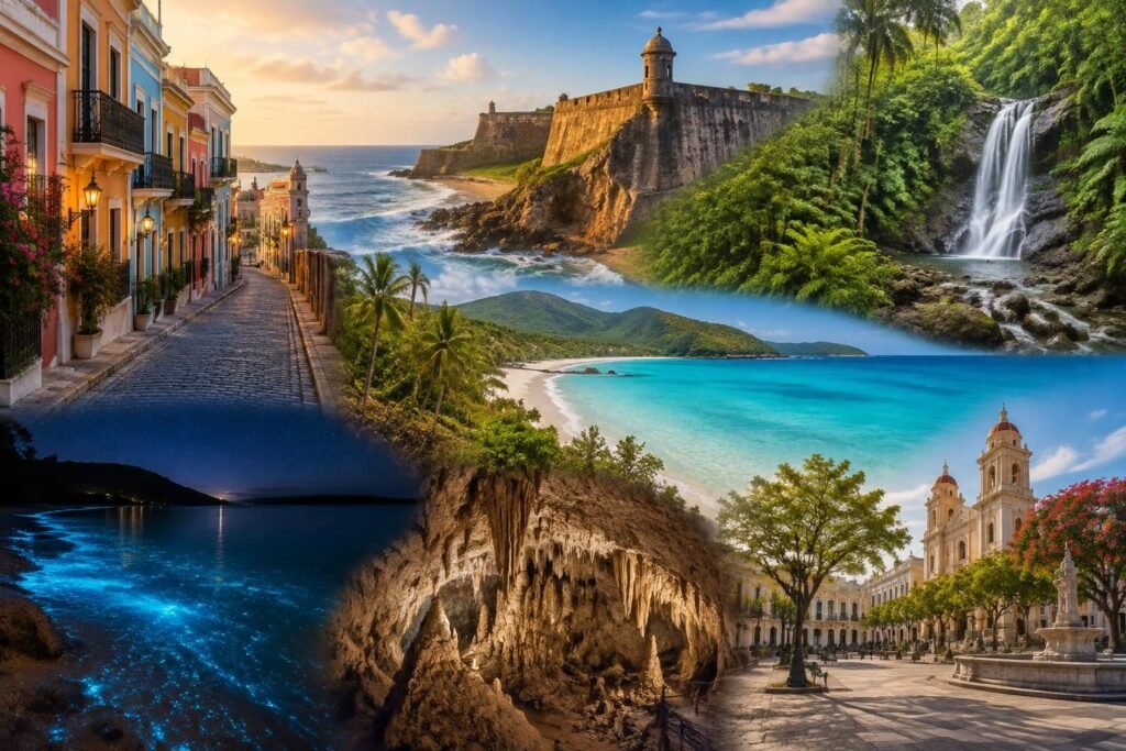 découvrez porto rico à travers 7 lieux incontournables : plages paradisiaques, vieille ville de san juan, nature luxuriante et expériences authentiques.